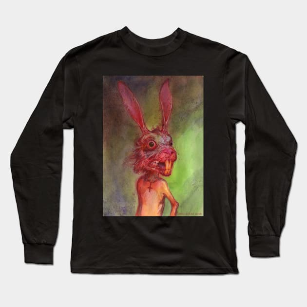 The Beaster Bunny Long Sleeve T-Shirt by VinceLocke